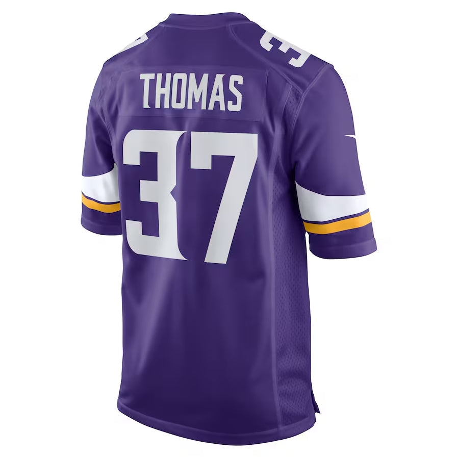 Custom #37 Purple MIN Football Shirt Top