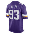 Custom #93 Purple MIN Football Shirt Top