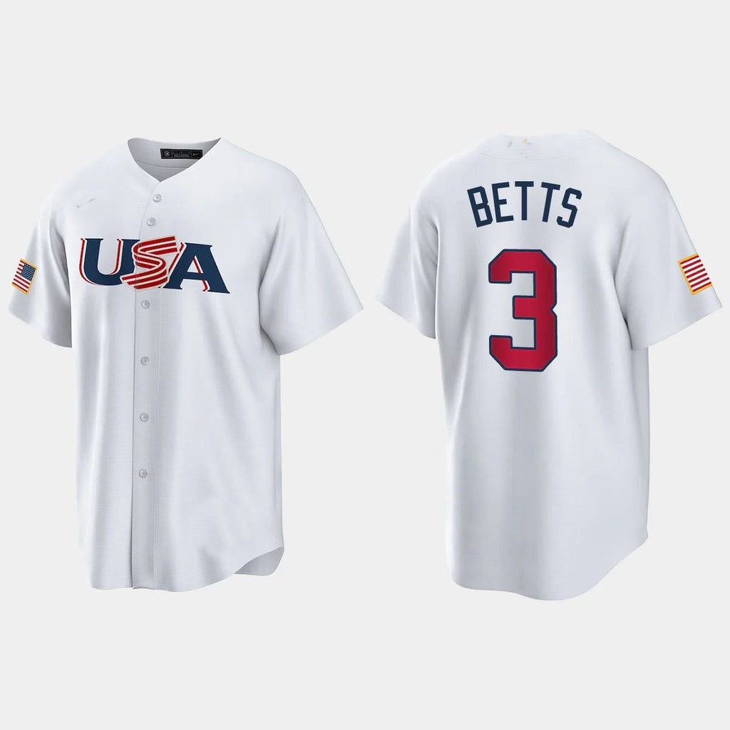 Custom #3 White 2023 LAD Baseball Shirt Top