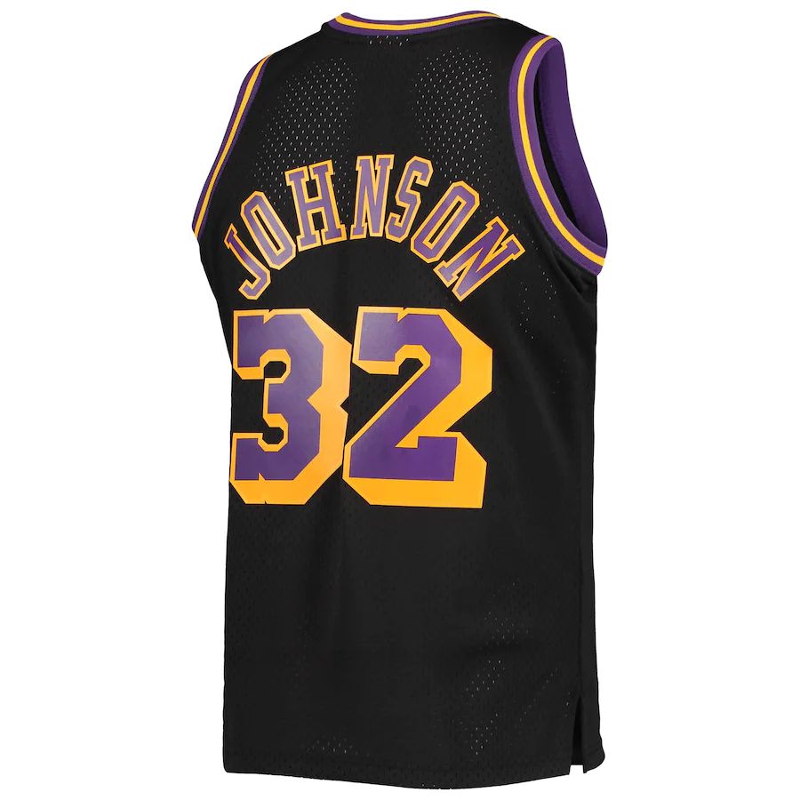 Custom #32 Black 1984 Throwback LAL Basketball Shirt Top