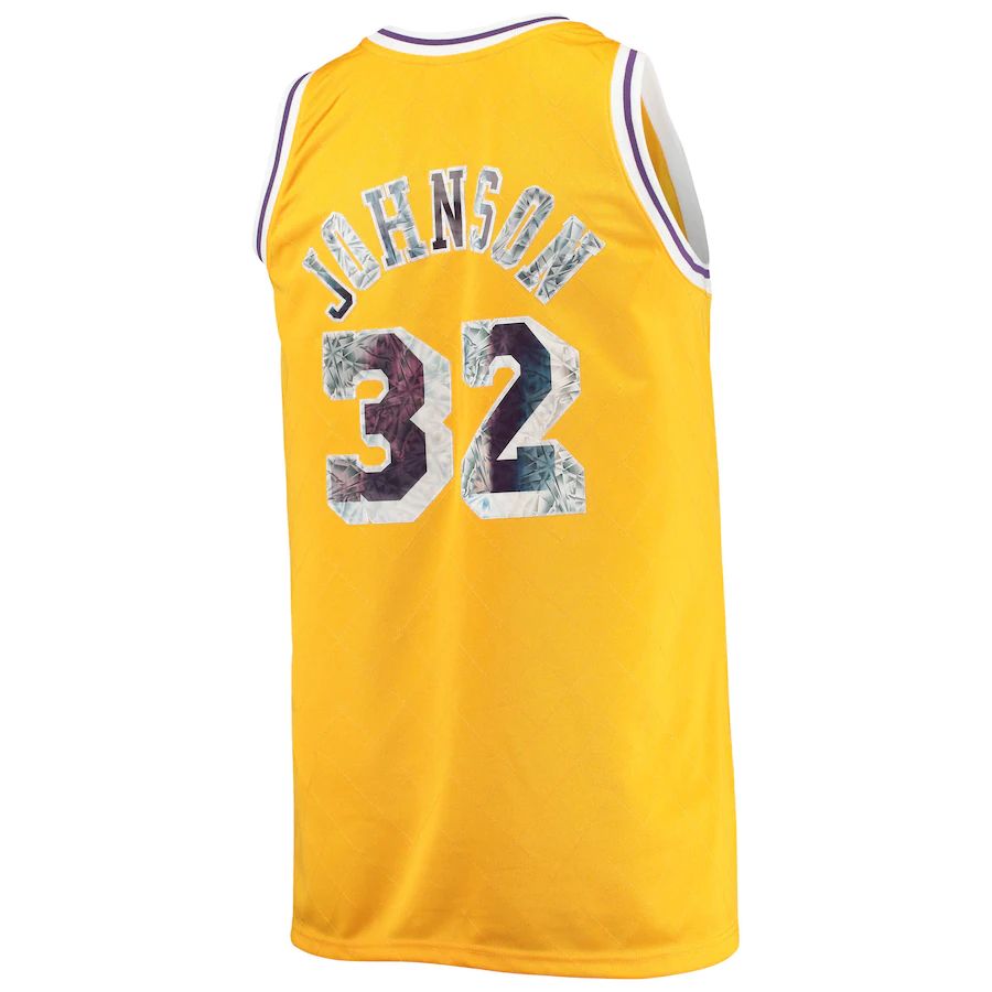 Custom #32 Gold 1984 LAL Basketball Shirt Top