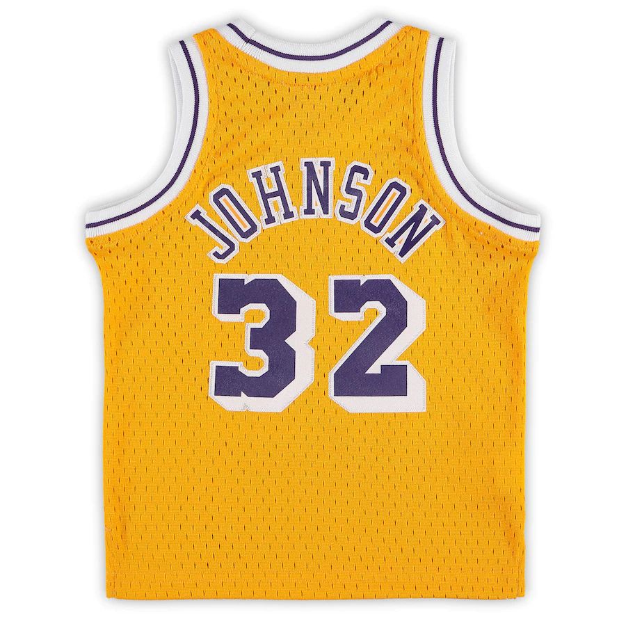 Custom #32 Gold LAL Basketball Shirt Top