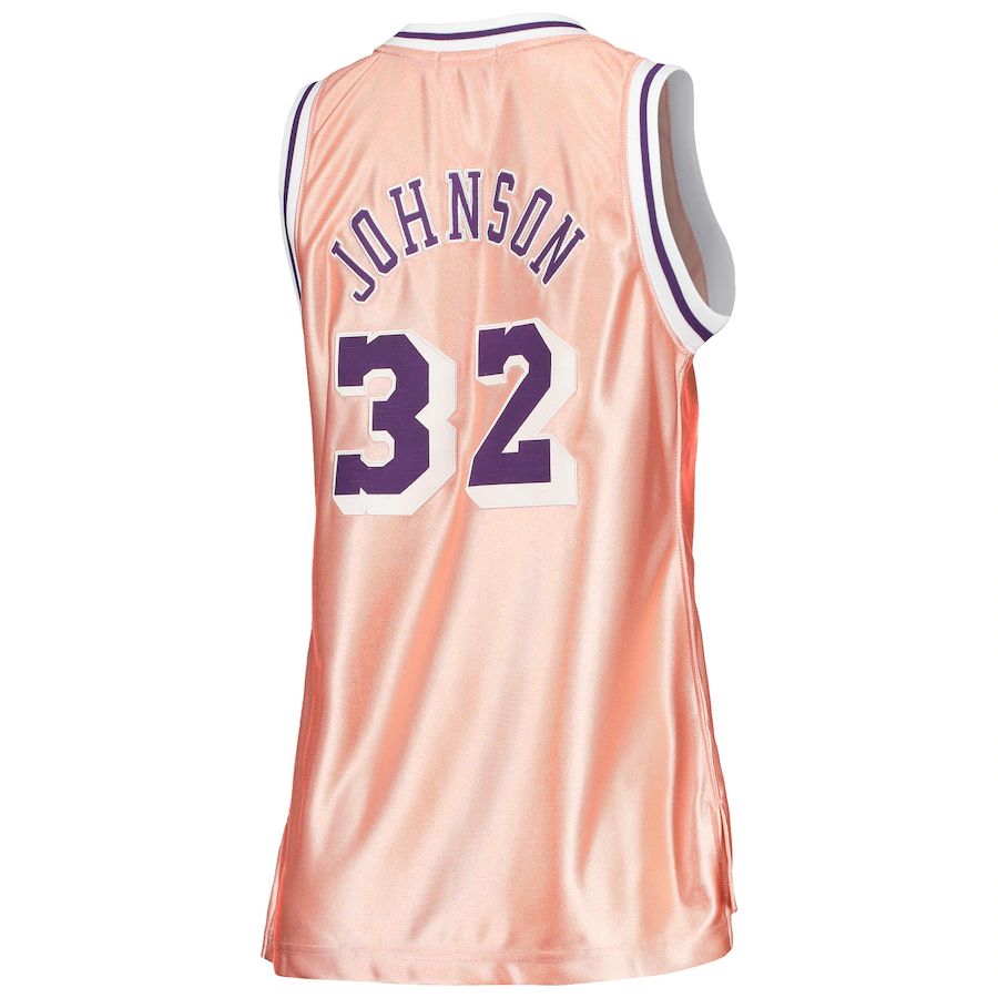 Custom #32 Pink 1984 LAL Basketball Shirt Top