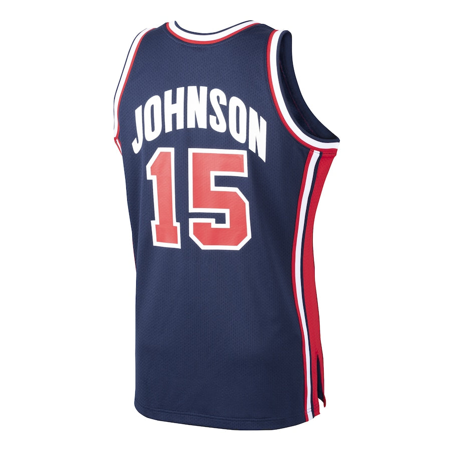 Custom #15 Navy 1992 LAL Basketball Shirt Top