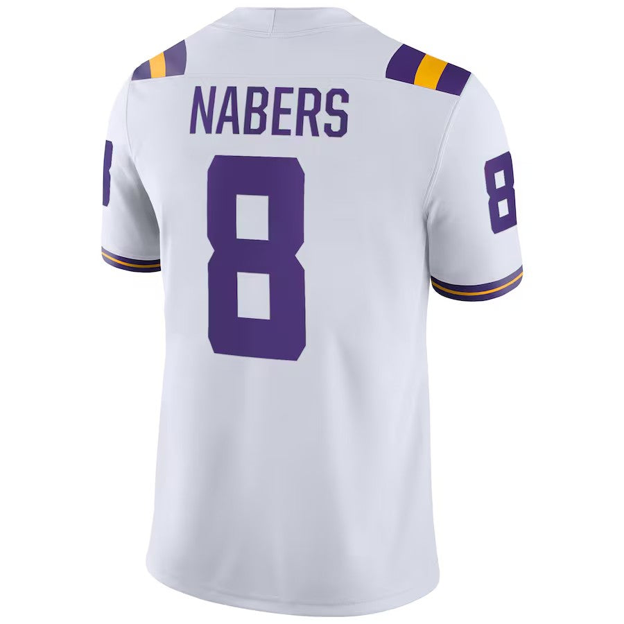 Custom #8 White College Shirt Top