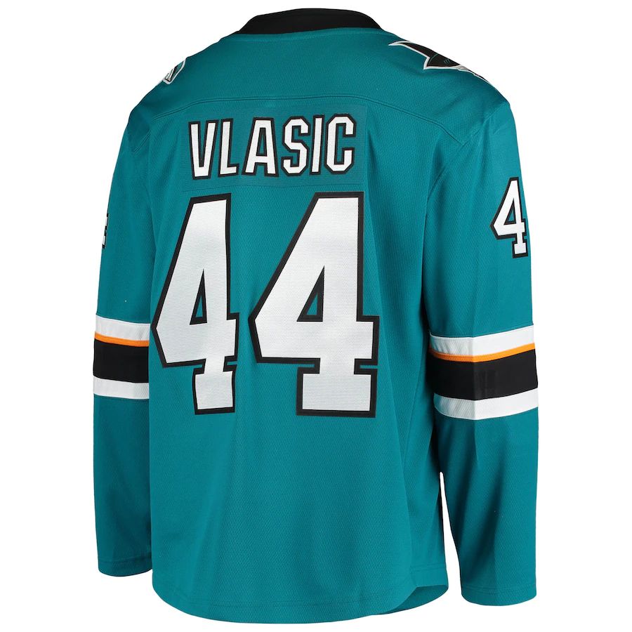 Custom #44 Teal SJS Hockey Shirt Top