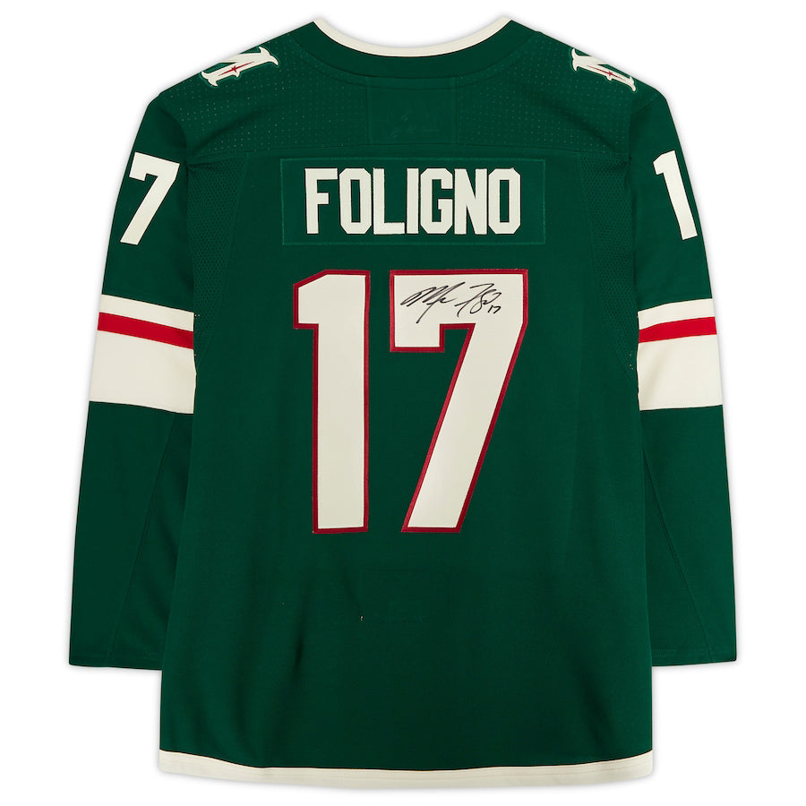 Custom #17 Green MIN Hockey Shirt Top