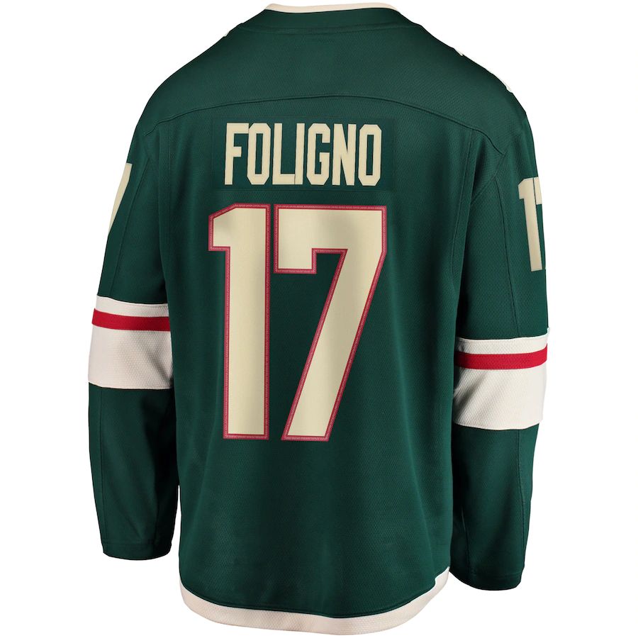 Custom #17 Green MIN Hockey Shirt Top