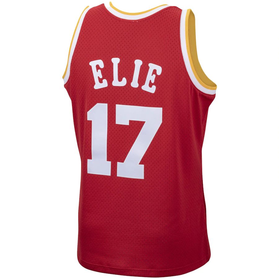 Custom #17 Red 1993 HOU Basketball Shirt Top