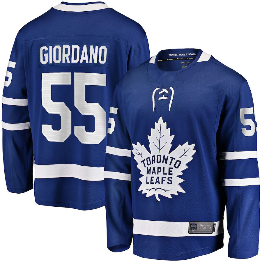 Custom #55 Blue TOR Hockey Shirt Top