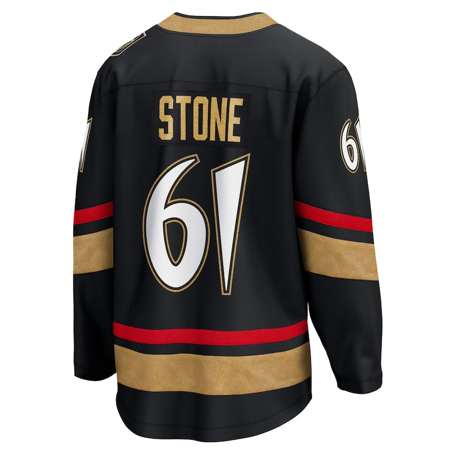 Custom #61 Black VGK Hockey Shirt Top