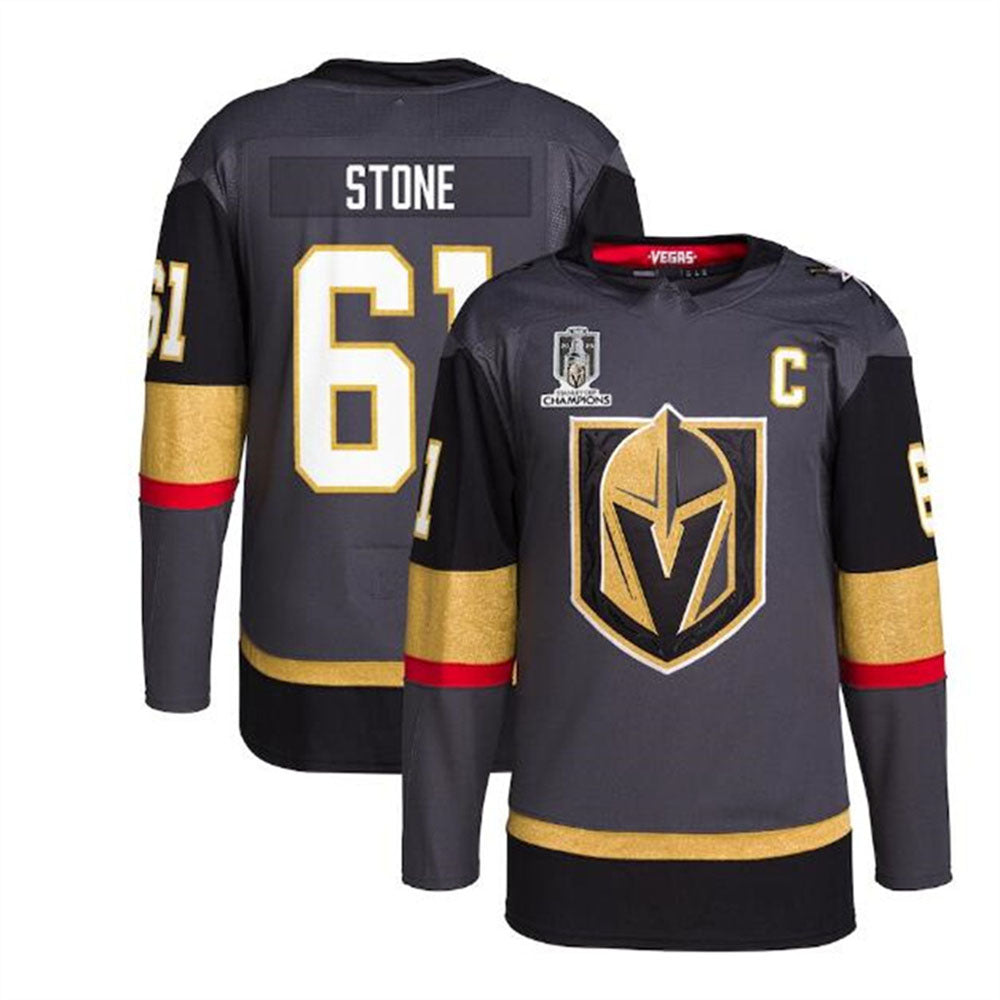 Custom #61 Gray 2023 Stanley Cup VGK Hockey Shirt Top
