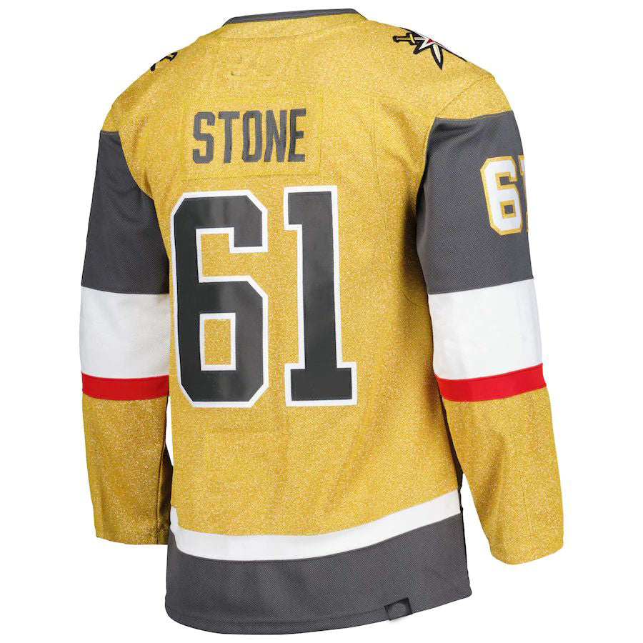 Custom #61 Gold VGK Hockey Shirt Top