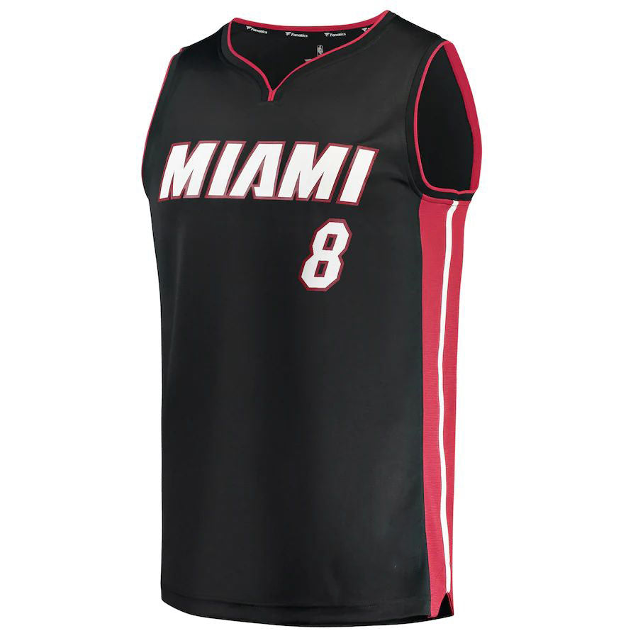 Custom #8 Black 2021 MIA Basketball Shirt Top