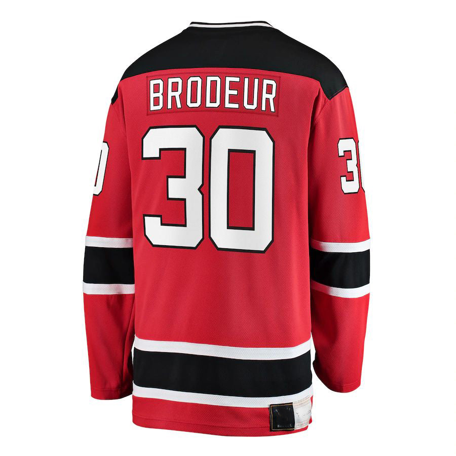 Custom #30 Red NJD Hockey Shirt Top