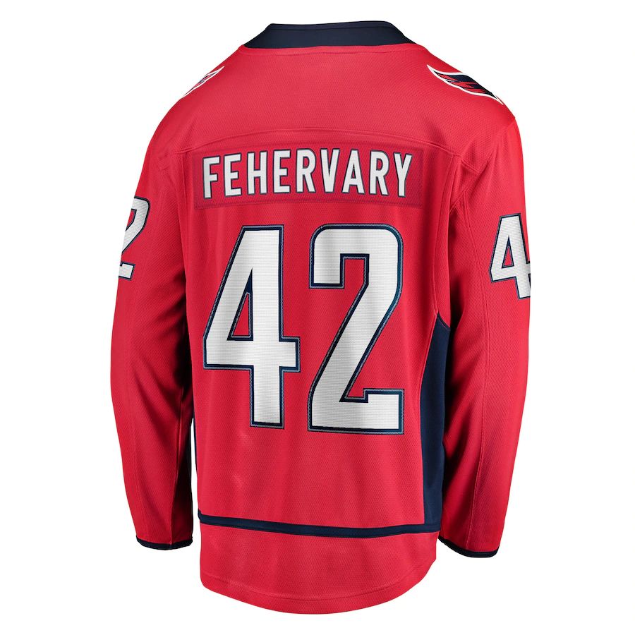 Custom #42 Red WSH Hockey Shirt Top