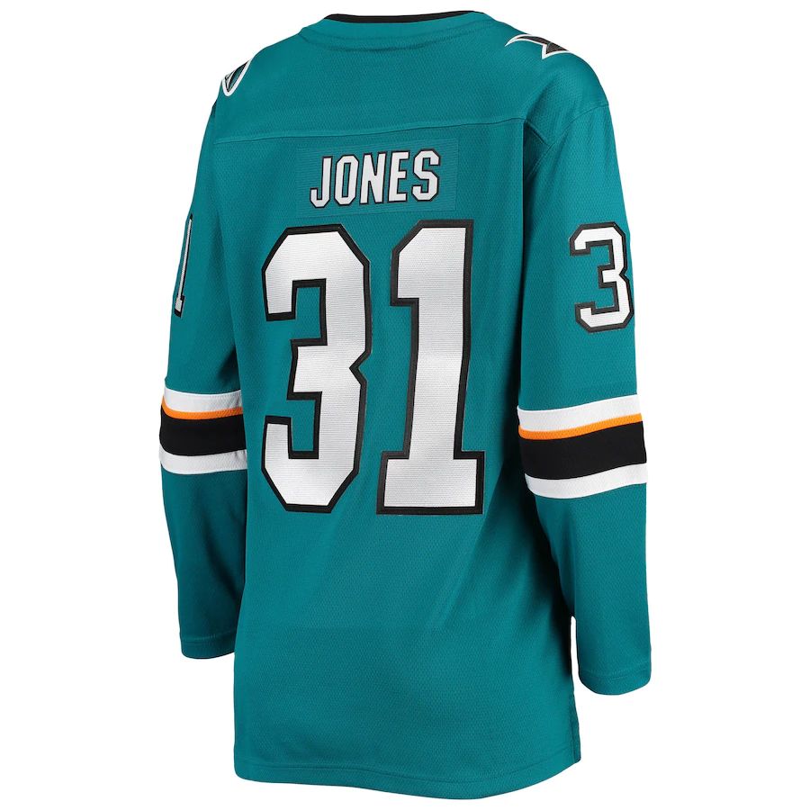 Custom #31 Teal SJS Hockey Shirt Top