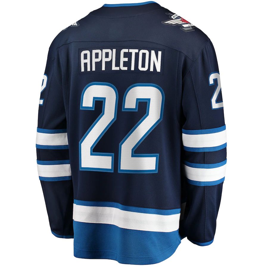 Custom #22 Navy Hockey Shirt Top