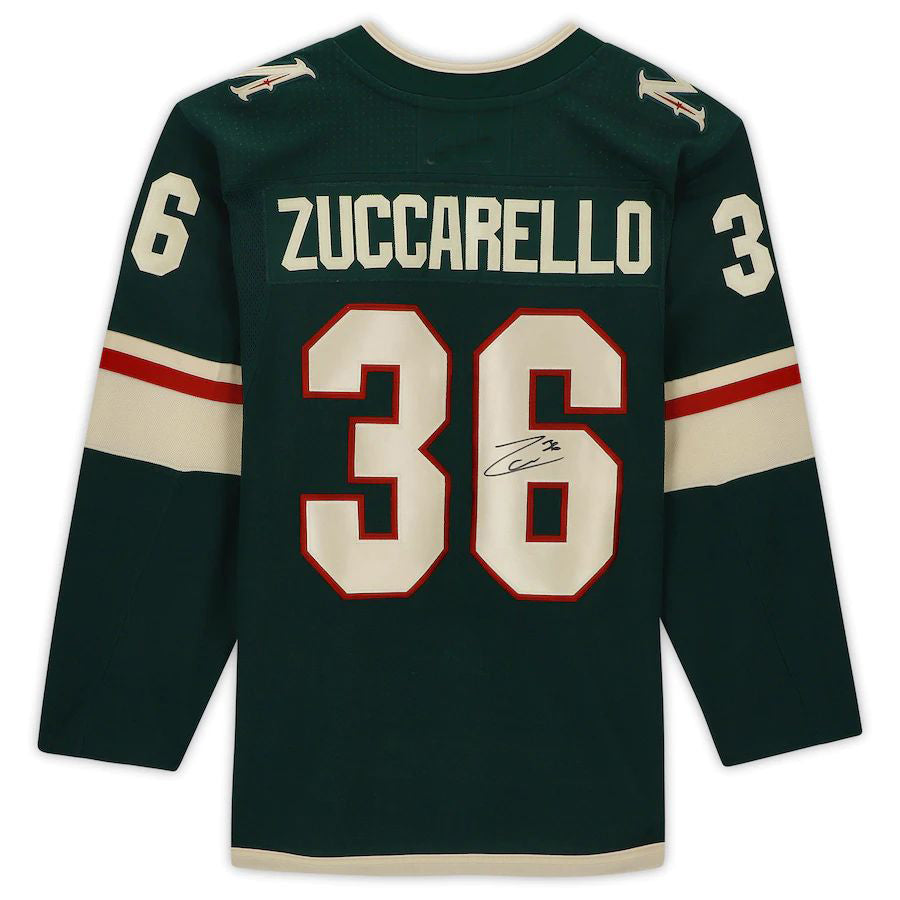 Custom #36 Green MIN Hockey Shirt Top