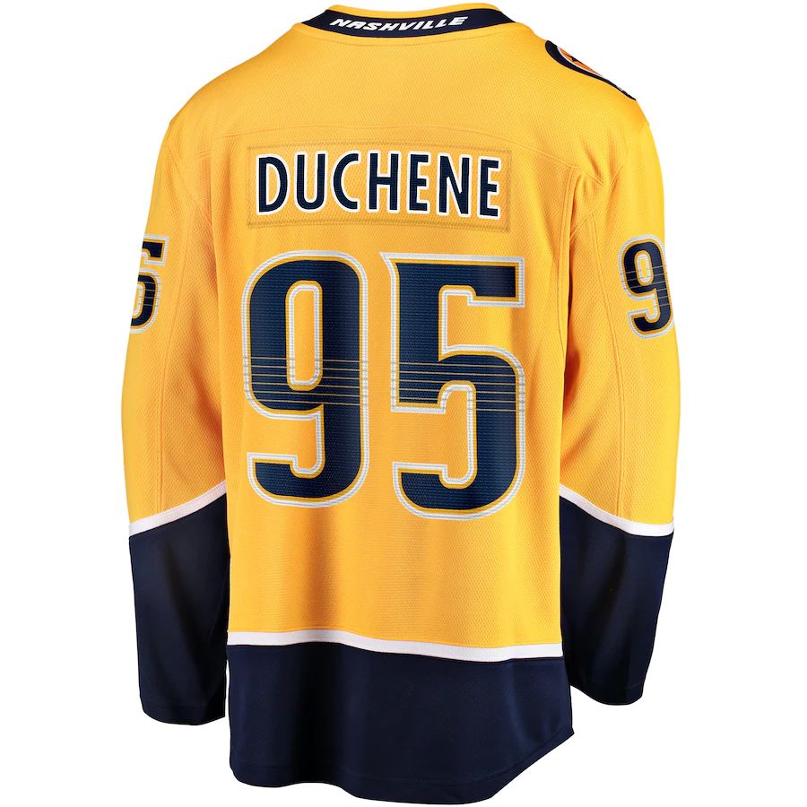 Custom #95 Gold NSH Hockey Shirt Top