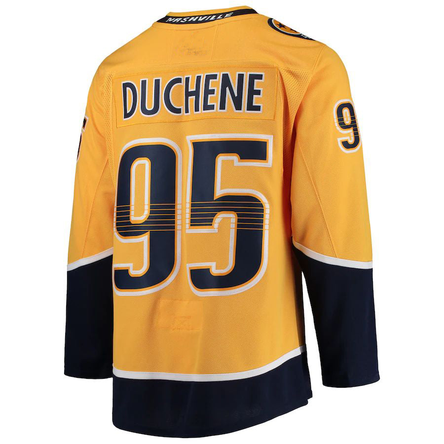 Custom #95 Gold NSH Hockey Shirt Top