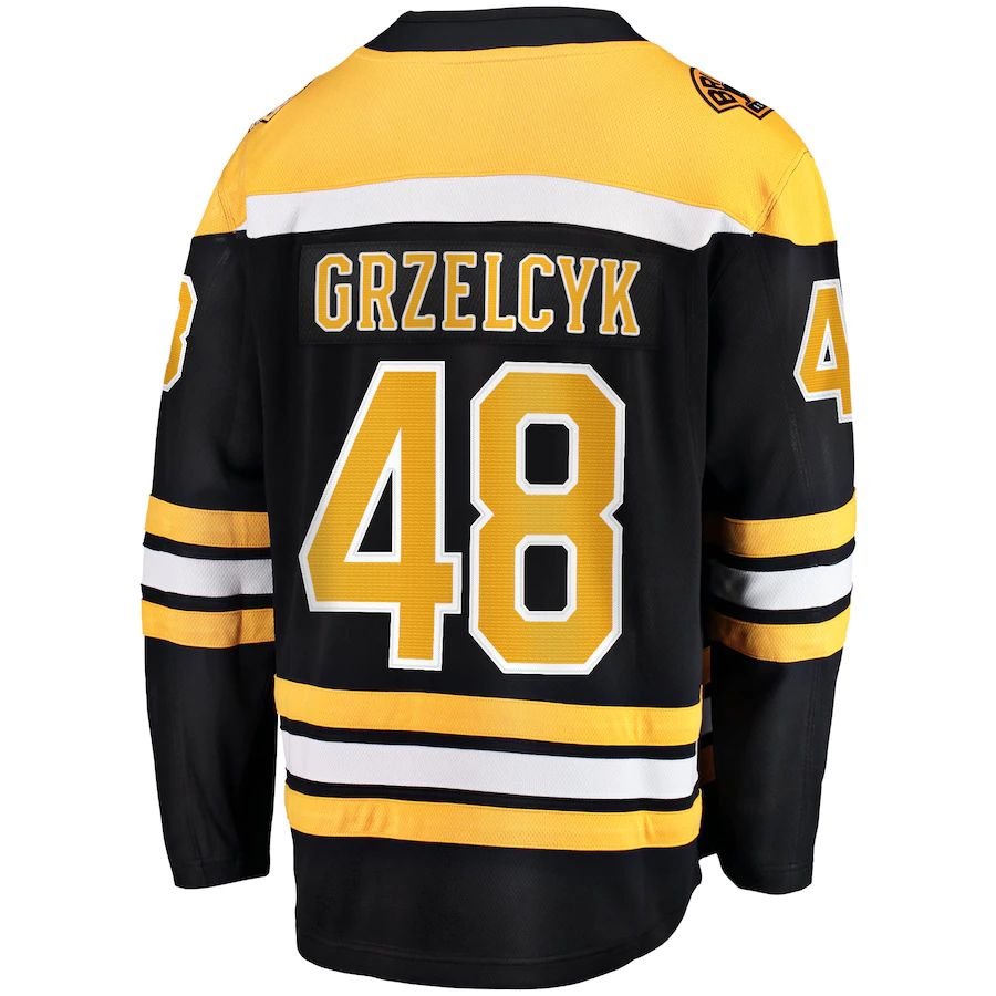 Custom #48 Black BOS Hockey Shirt Top