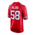 Custom #58 Red BUF Football Shirt Top