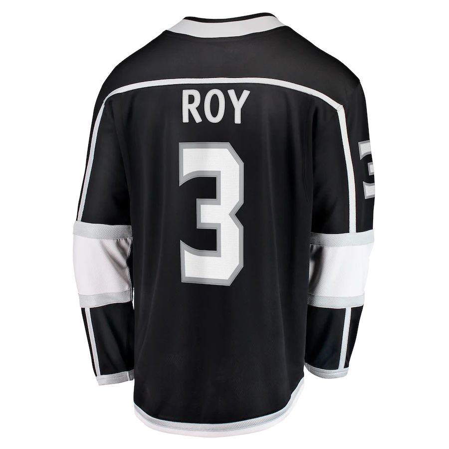 Custom #3 Black LAK Hockey Shirt Top