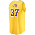 Custom #37 Gold 2022 LAL Basketball Shirt Top