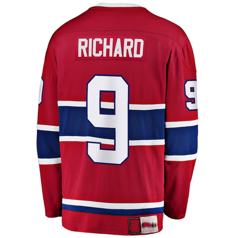 Custom #9 Red MTL Hockey Shirt Top