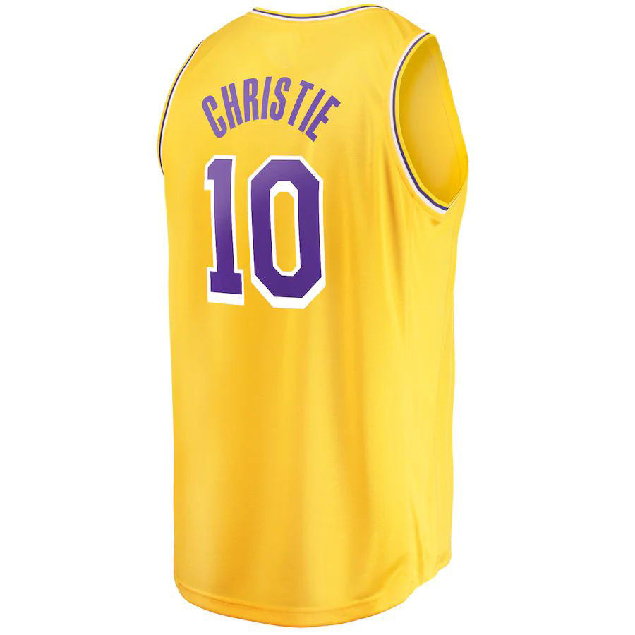 Custom #10 Gold 2022 LAL Basketball Shirt Top
