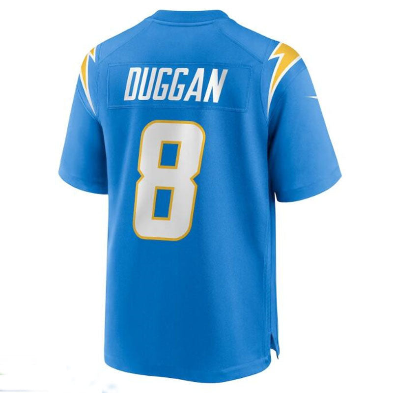 Custom #8 Powder Blue LAC Football Shirt Top