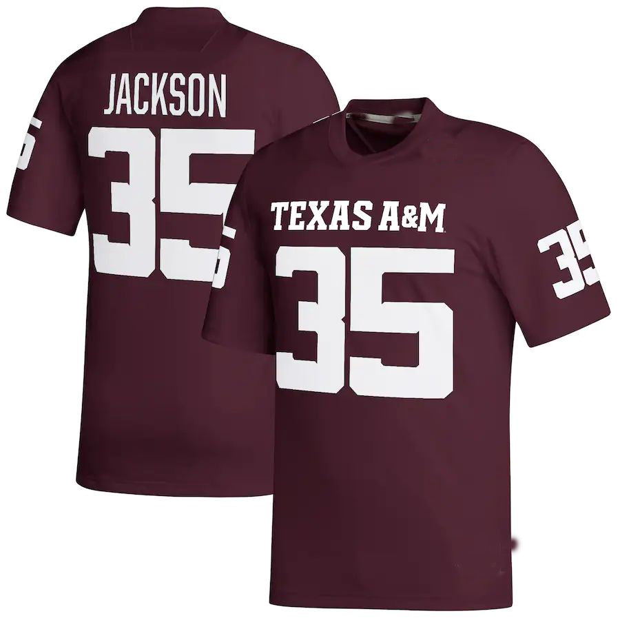 Custom #35 Maroon Football Shirt Top