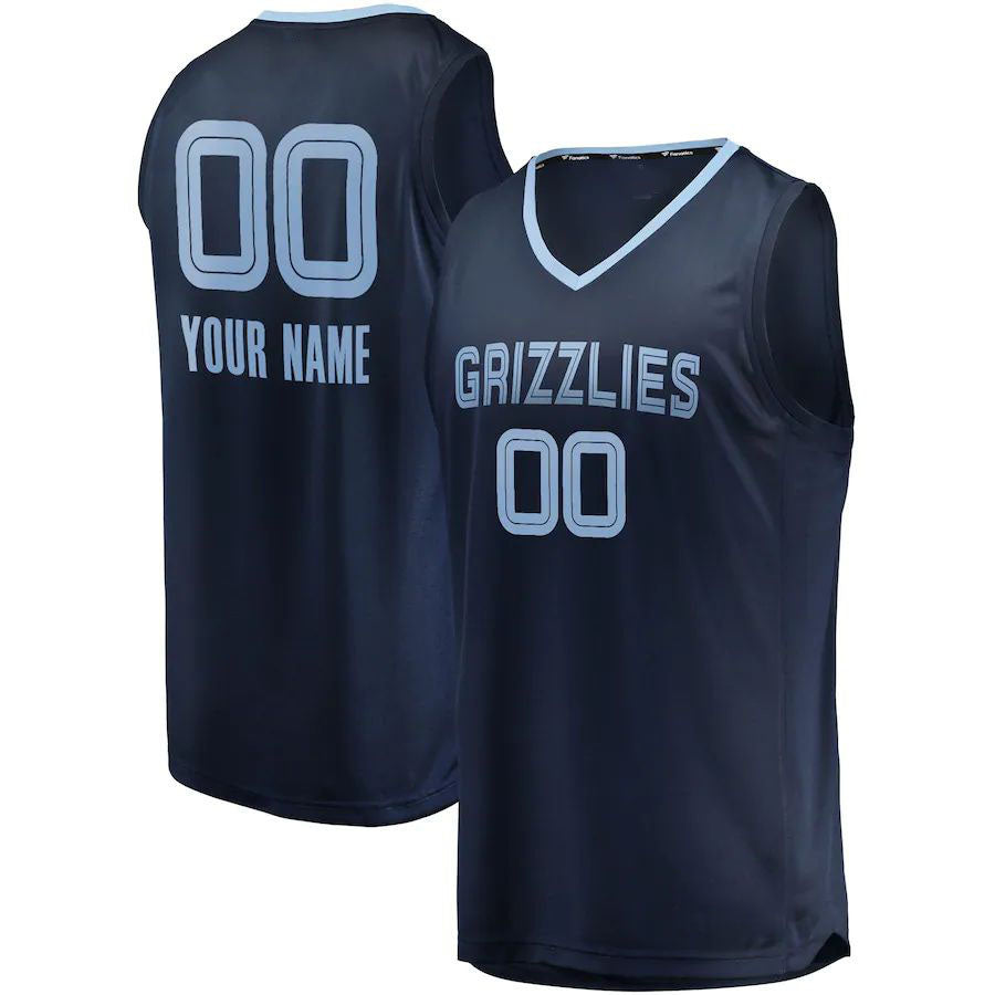 Custom #19 Navy 2018 MEM Basketball Shirt Top