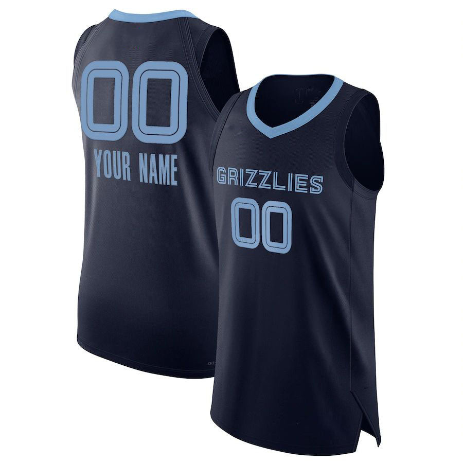 Custom #22 Navy 2021 MEM Basketball Shirt Top