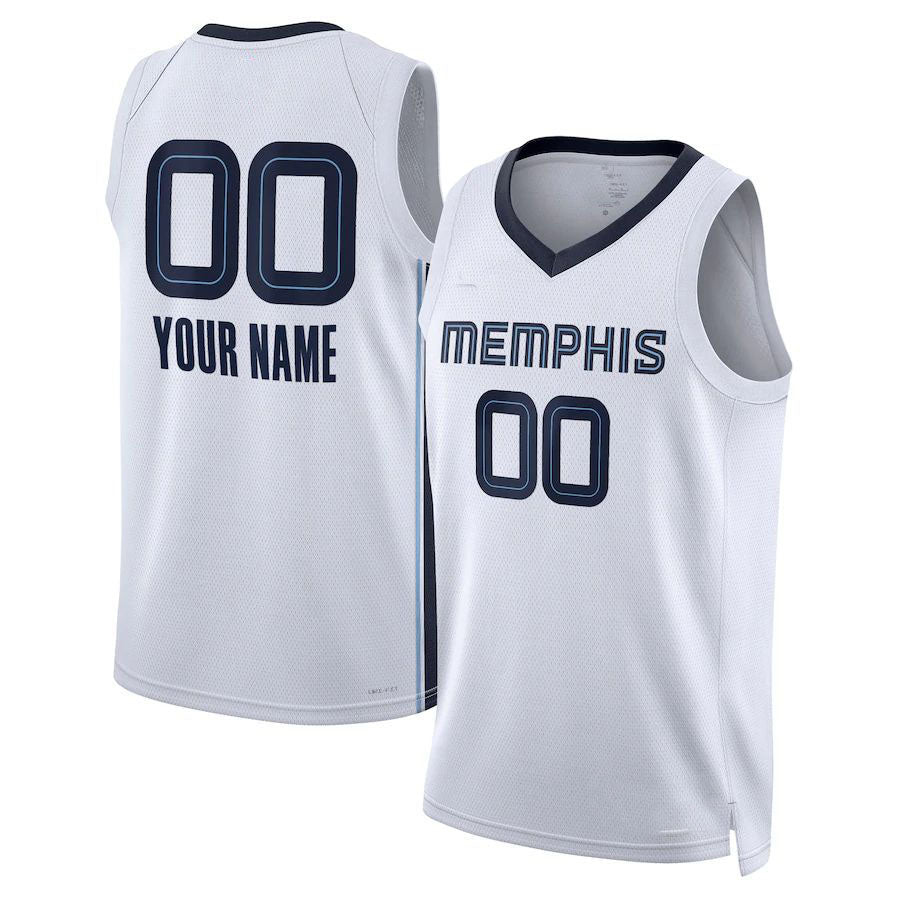 Custom #23 White 2022 MEM Basketball Shirt Top