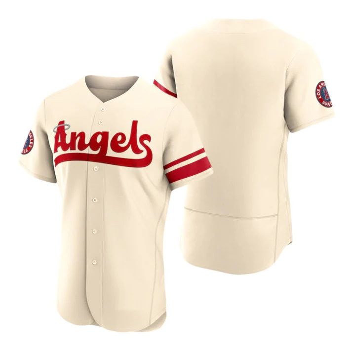 Custom Cream 2022 City Connect LAA Baseball Shirt Top