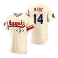 Custom #14 Cream 2022 City Connect LAA Baseball Shirt Top