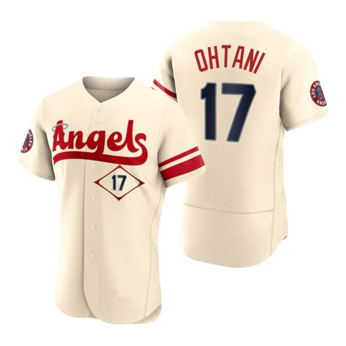 Custom #17 Cream 2022 City Connect LAA Baseball Shirt Top