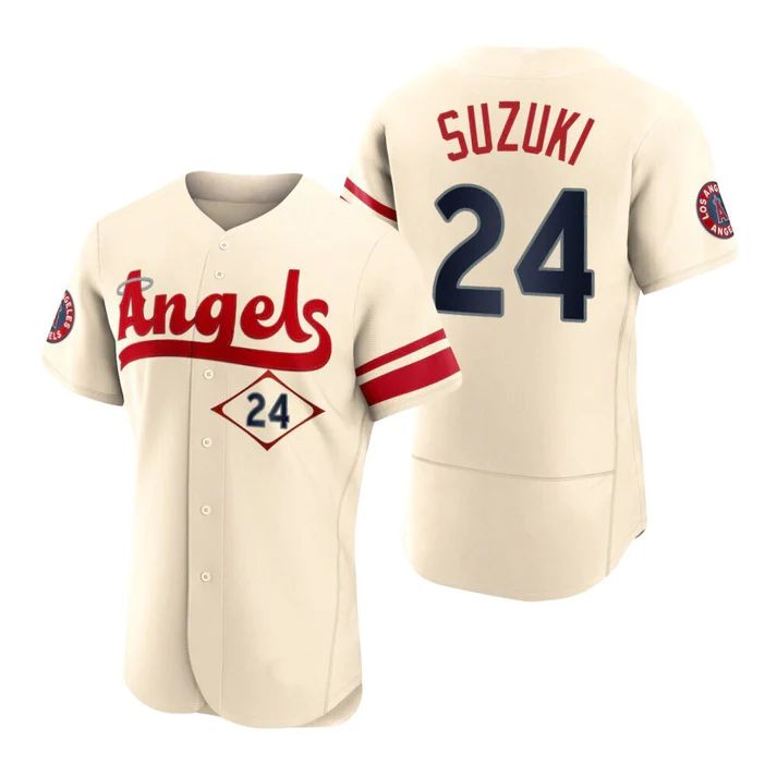 Custom #24 Cream 2022 City Connect LAA Baseball Shirt Top