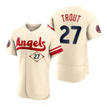Custom #27 Cream 2022 City Connect LAA Baseball Shirt Top