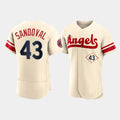 Custom #43 Cream 2022 City Connect LAA Baseball Shirt Top