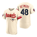 Custom #48 Cream 2022 City Connect LAA Baseball Shirt Top