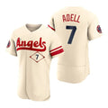 Custom #7 Cream 2022 City Connect LAA Baseball Shirt Top