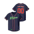Custom Navy ATL Baseball Shirt Top