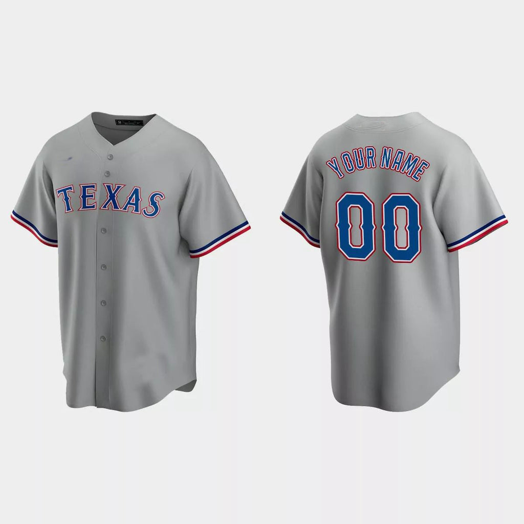 Custom Gray LAA Baseball Shirt Top