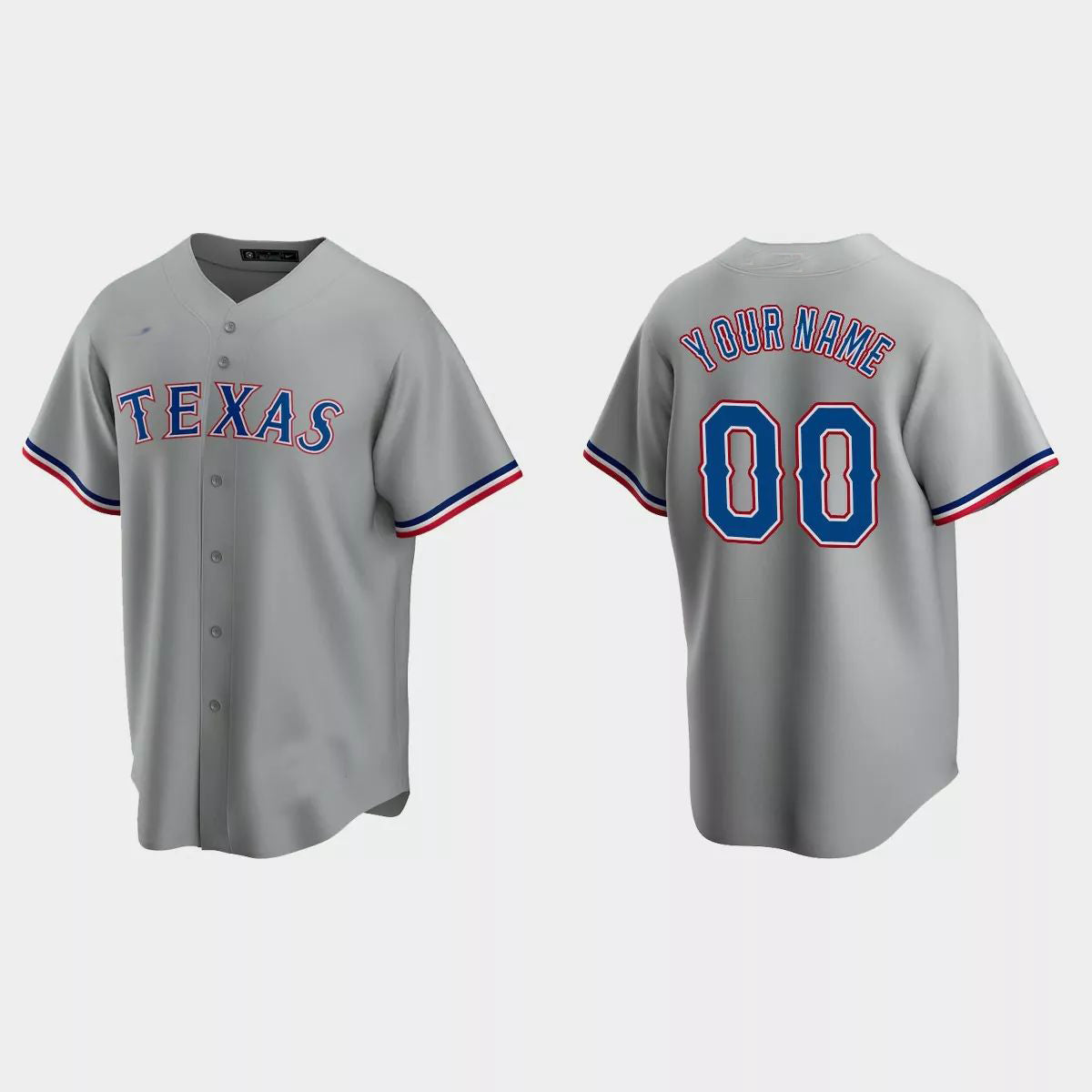 Custom Gray LAA Baseball Shirt Top
