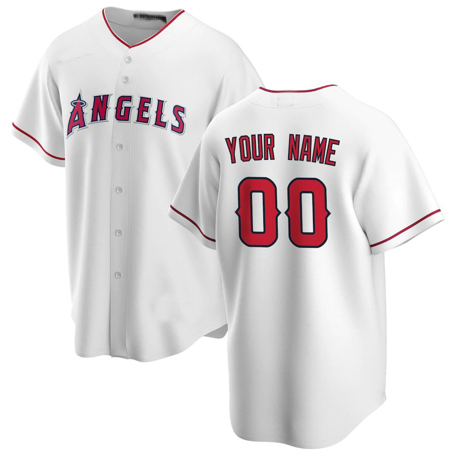 Custom White LAA Baseball Shirt Top
