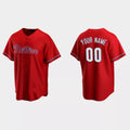 Custom Red LAA Baseball Shirt Top