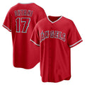 Custom Red LAA Baseball Shirt Top